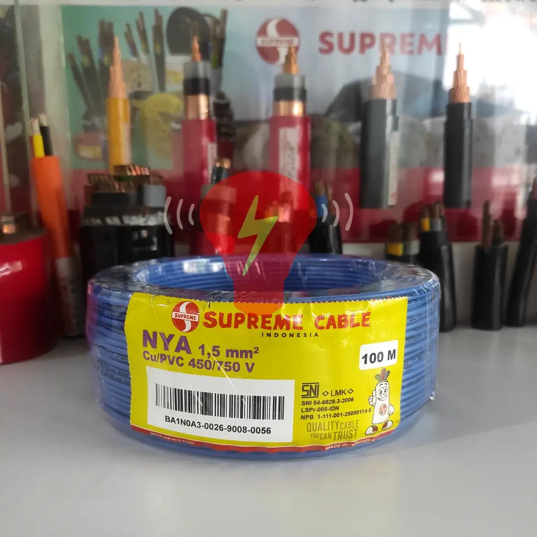 kabel nya 1.5mm biru supreme