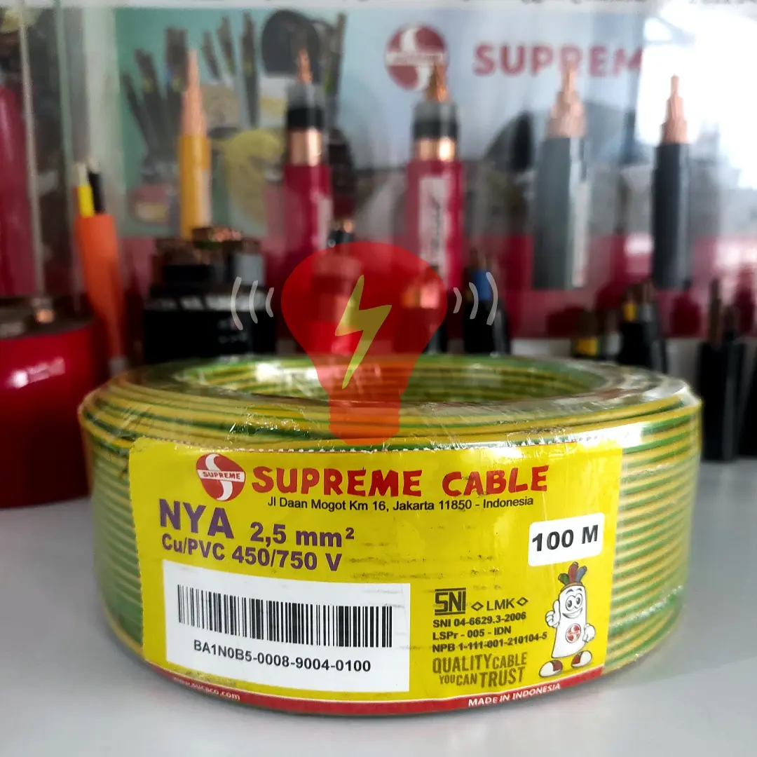 nya 2,5mm kuning strip hijau