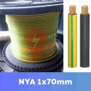 kabel nya 70mm supreme hitam kuning strip hijau