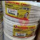 kabel nymhy 2x1.5mm white supreme kabel serabut