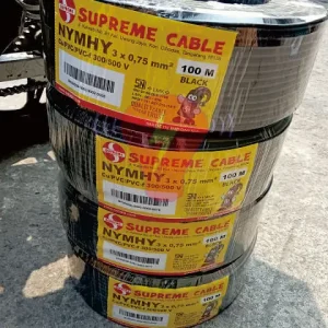 kabel nymhy 3x0.75mm black supreme kabel serabut hitam