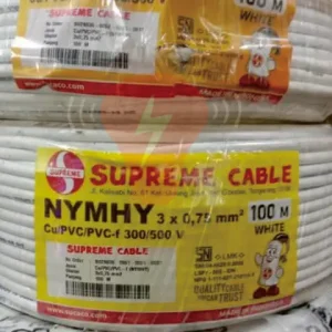 kabel nymhy 3x0.75mm white supreme kabel serabut