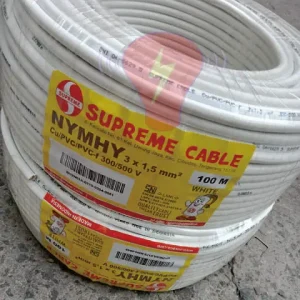 kabel nymhy 3x1.5mm white supreme kabel serabut