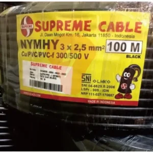 kabel nymhy 3x2.5mm black kabel supreme serabut hitam