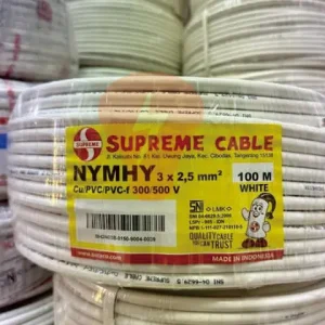 kabel nymhy 3x2.5mm white supreme kabel serabut