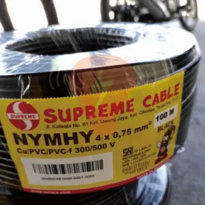 kabel nymhy 4x0.75mm black supreme kabel serabut hitam