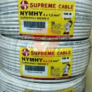 kabel nymhy 4x1.5mm white supreme kabel serabut