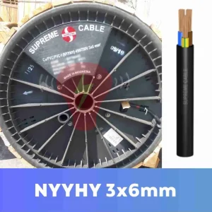 Kabel NYYHY 3x6mm Supreme - Kabel Listrik Serabut