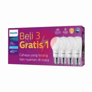 lampu philips led bulb 4w pack mycare