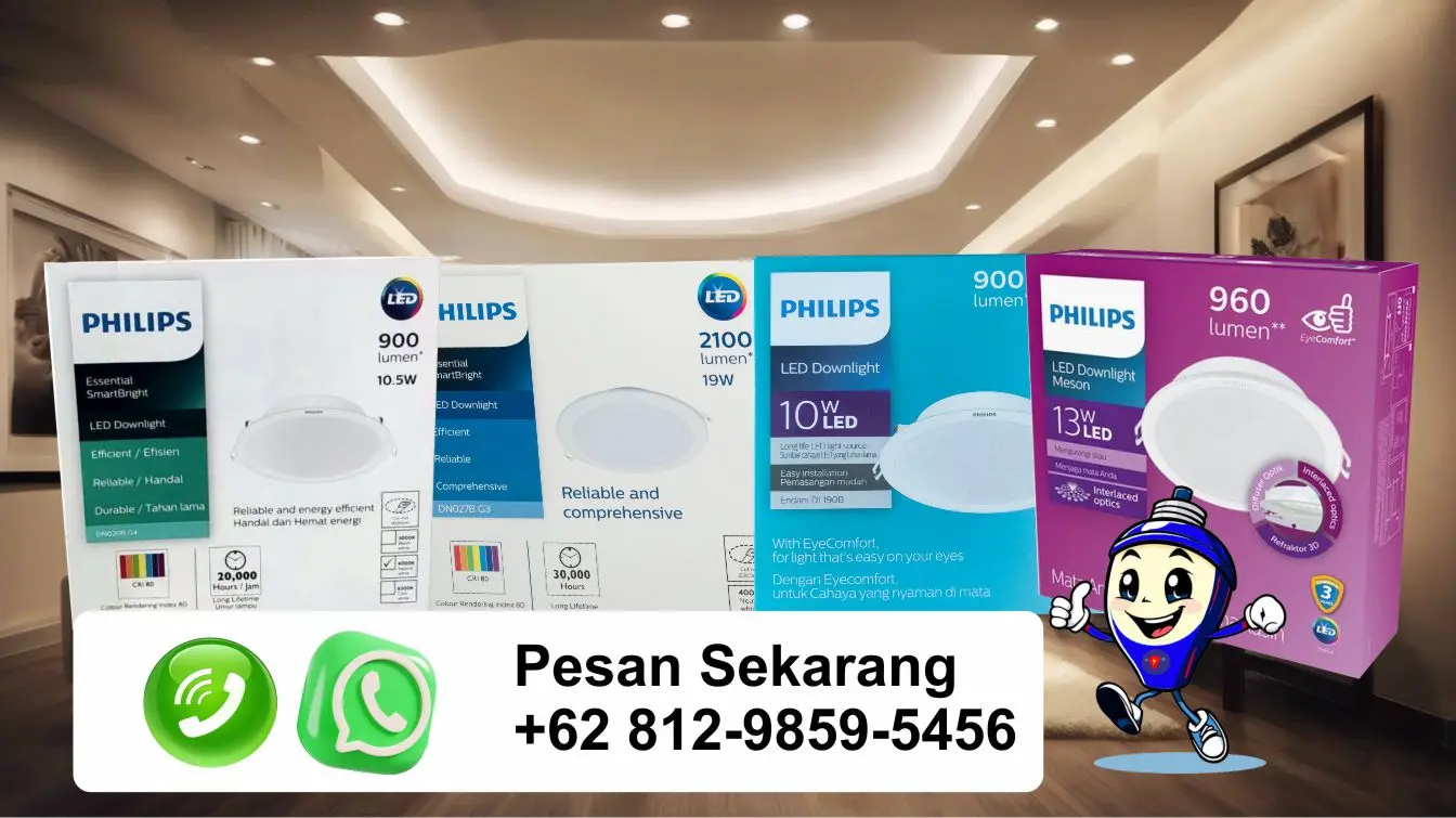 jual lampu downlight led philips